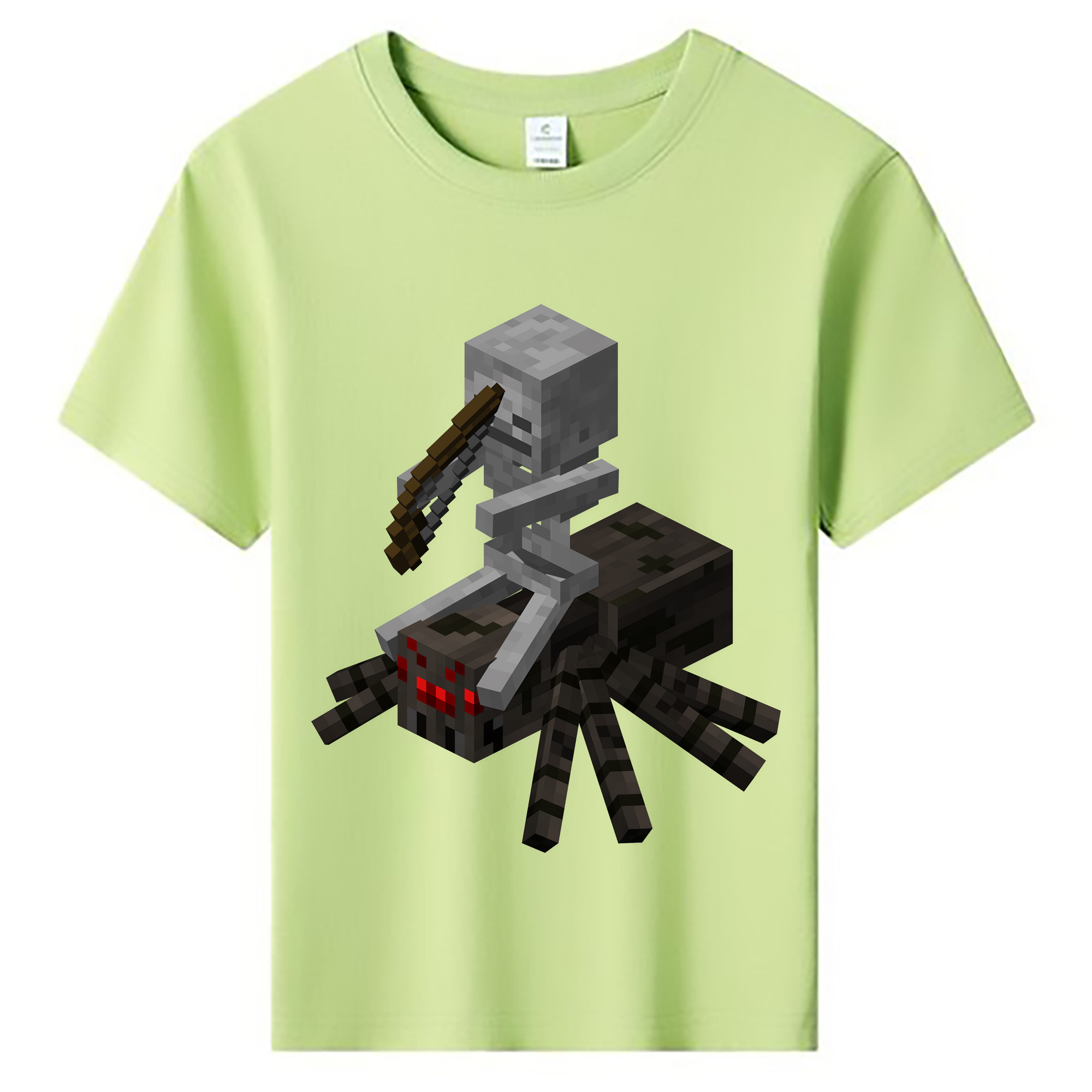 （画像用） マインクラフト ブロックの世界 Minecraft MC Block world 綿100％キッズTシャツ（フロントプリント）